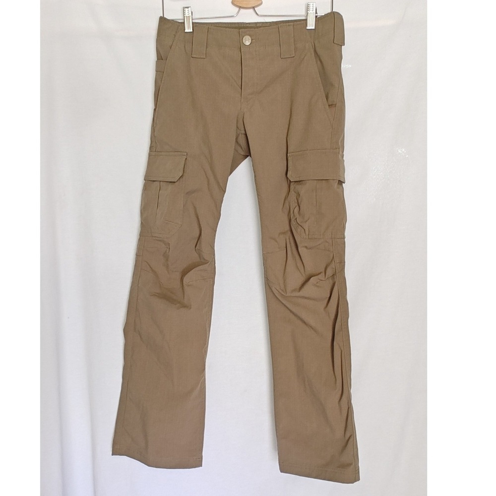 Under‎ Armour Tactical Cargo Patrol Pants 6 Tan Brown UA Storm Loose Fit 1254097